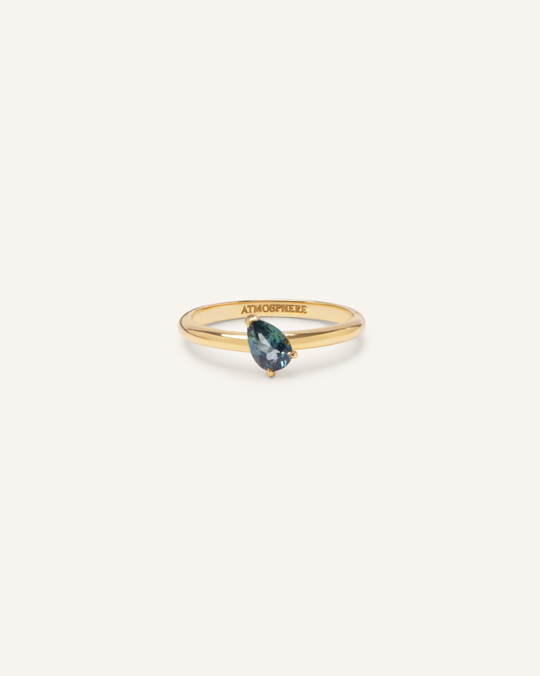 Pear Solitaire Ring