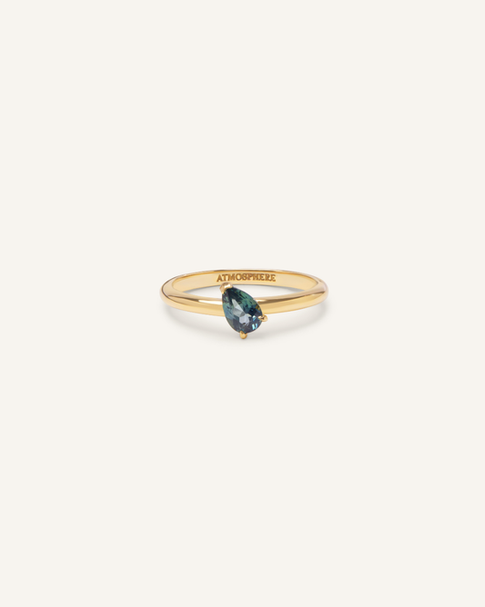 Pear Solitaire Ring