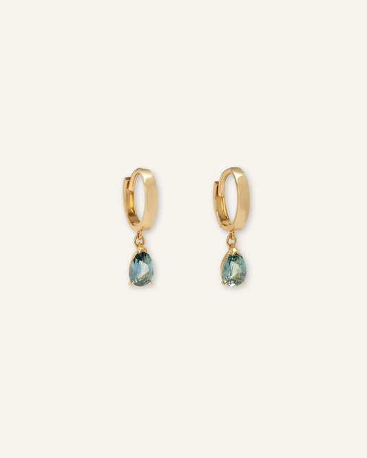 Pear Drop Hoop Earrings