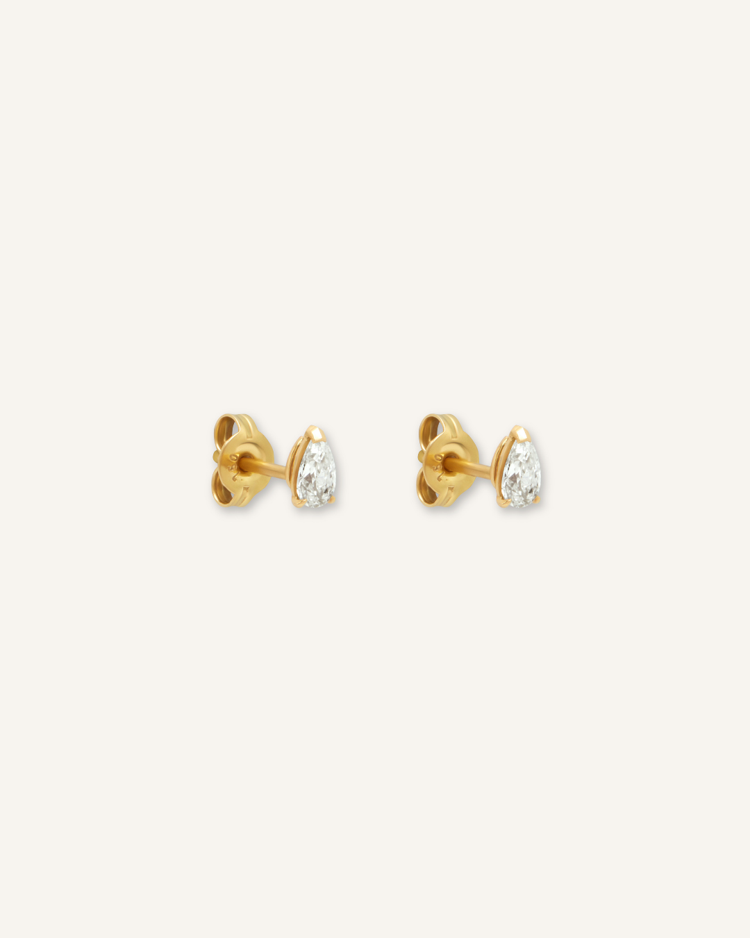 Diamond Pear Stud Earrings