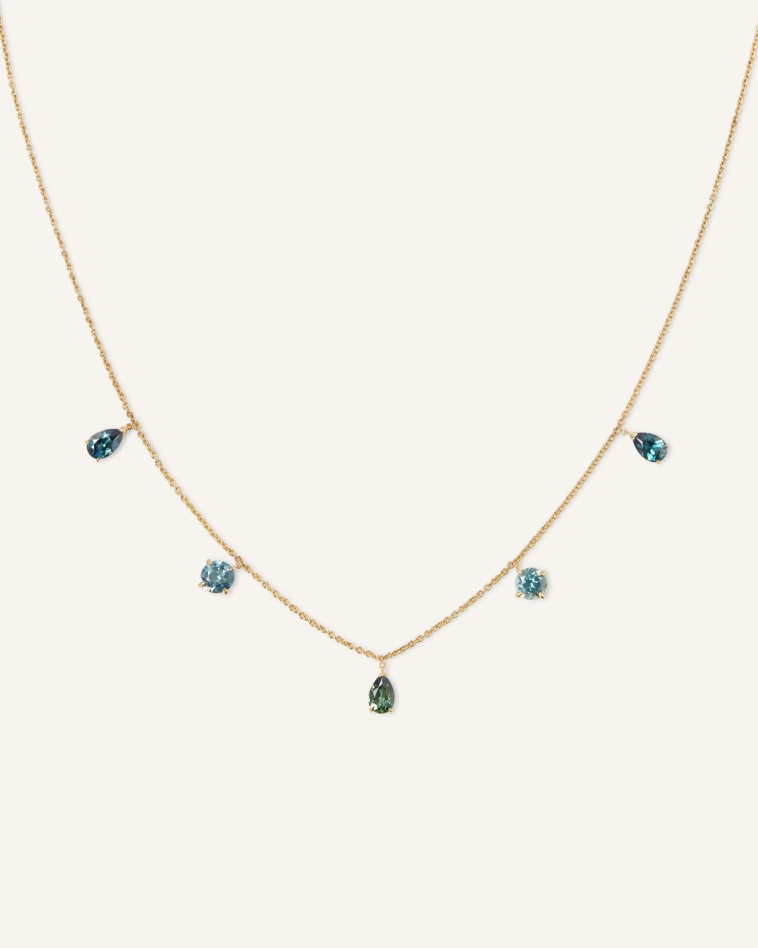 Necklace Five Sapphires