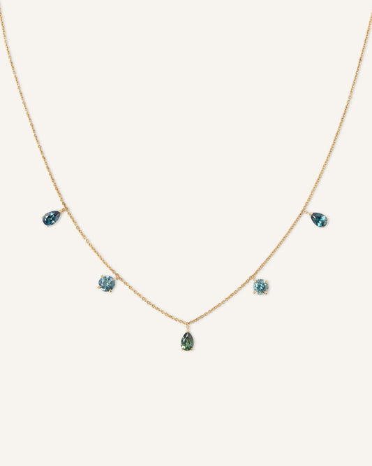 Necklace Five Sapphires