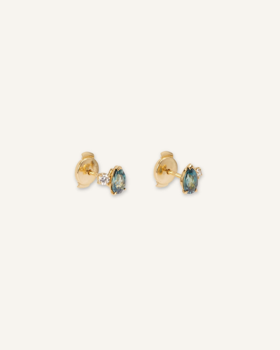 Sapphire Diamond Cluster Earrings