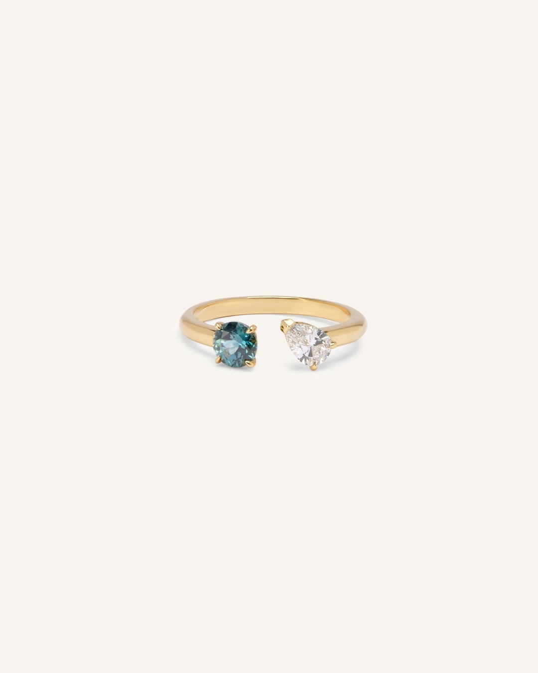 Sapphire Diamond Open Ring