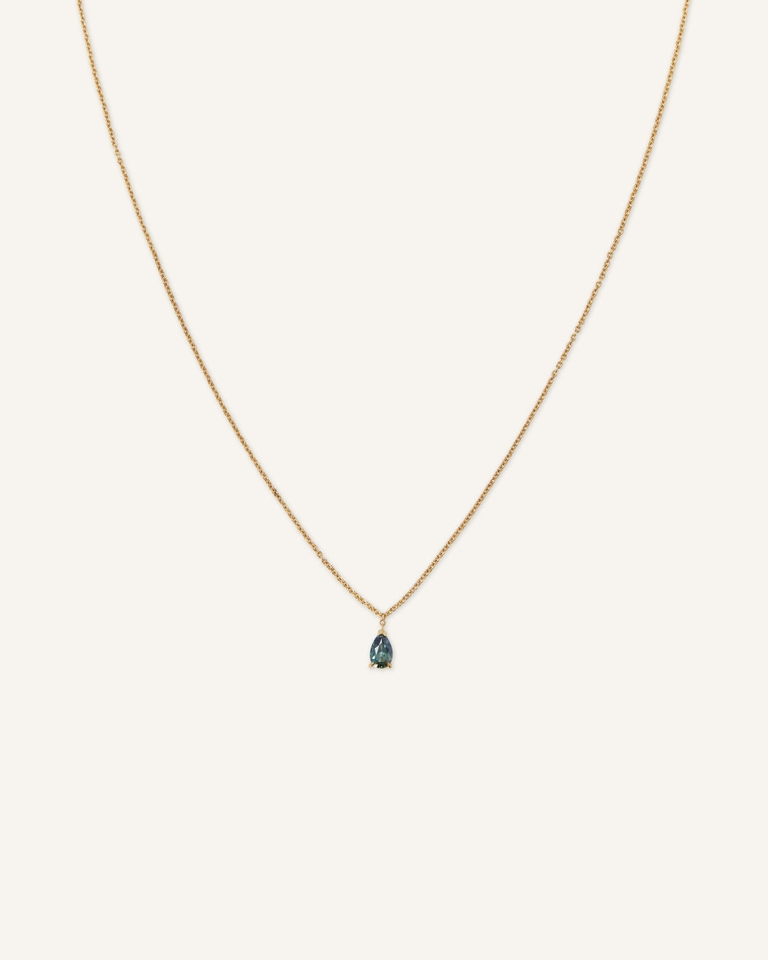 Sapphire Pear Drop Necklace