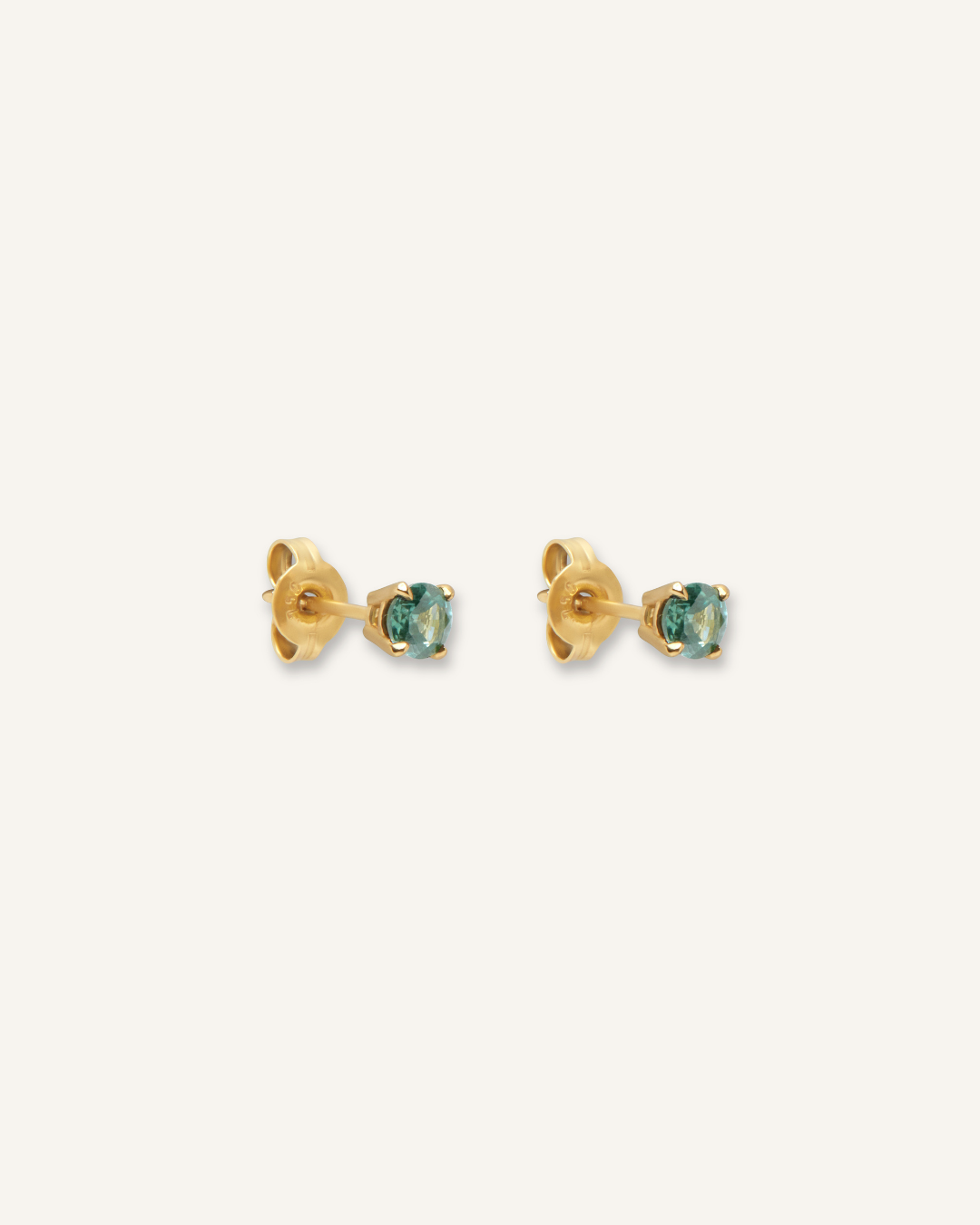 Sapphire Round Stud Earrings