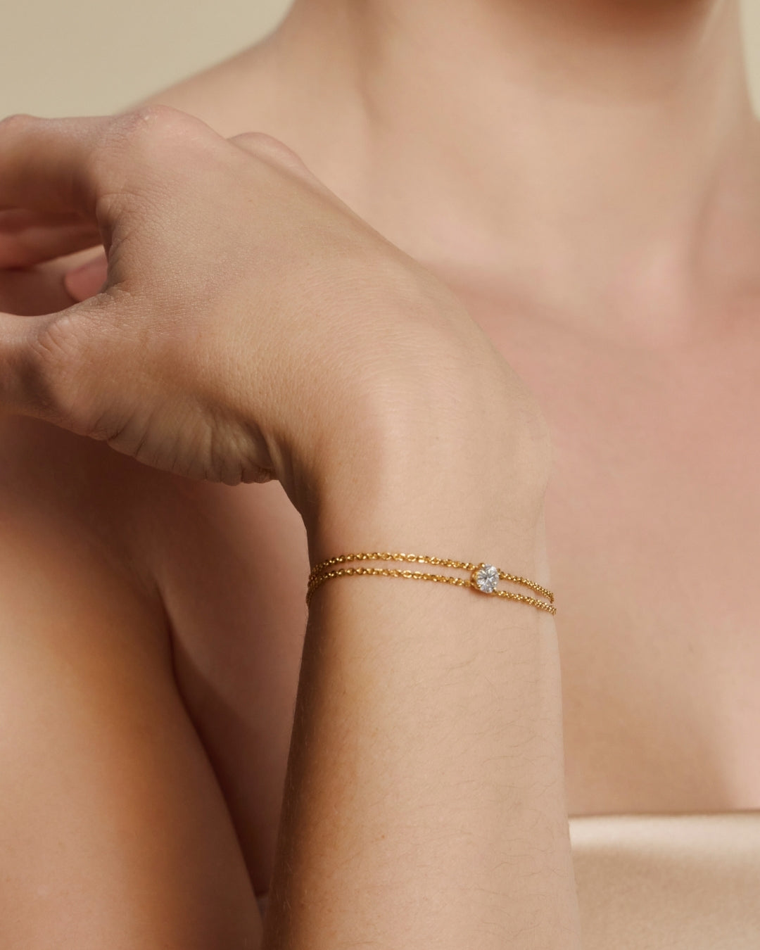 Studio Diamond Bracelet Double Chain
