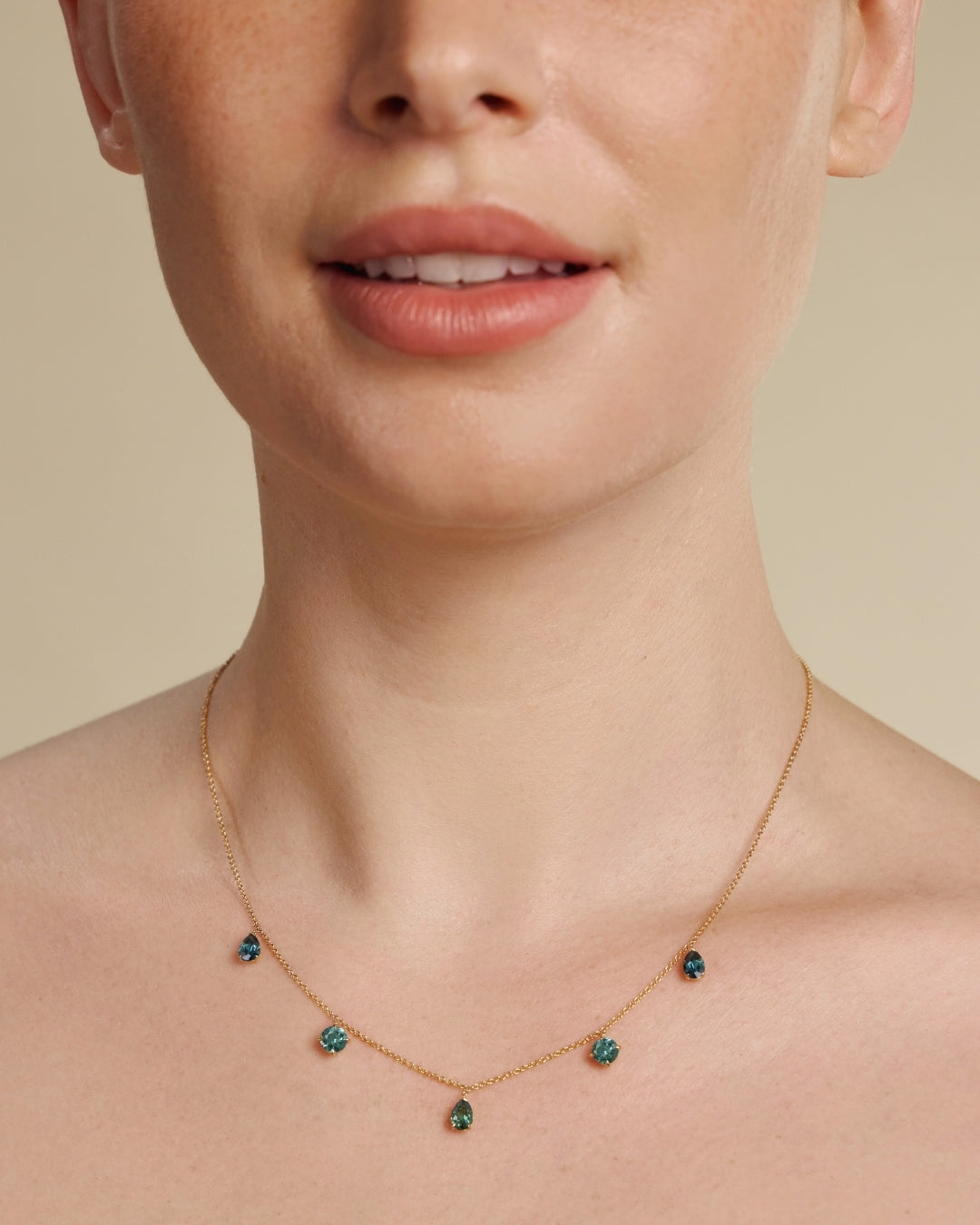 Studio Necklace Five Sapphires