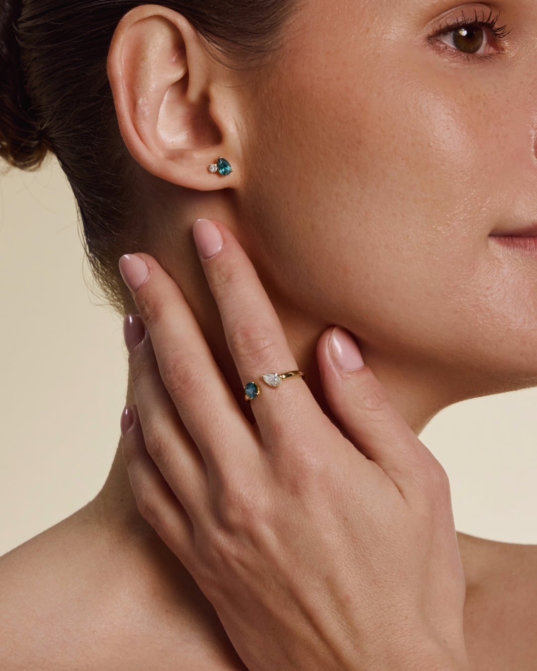 Studio Photo Sapphire Diamond Open Ring