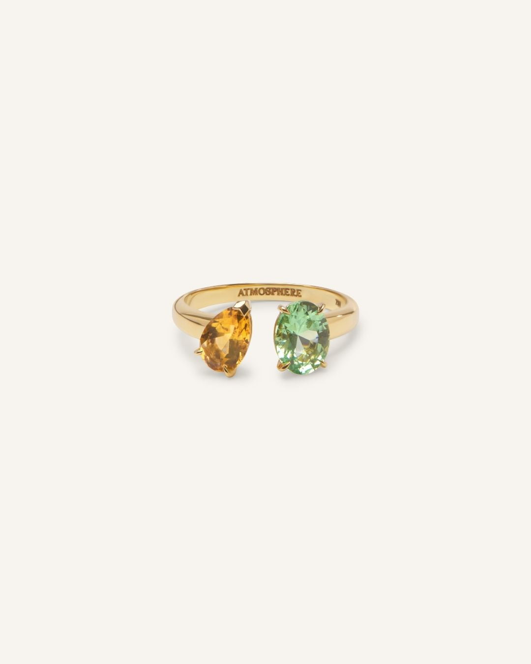 Tsavorite Citrine Cocktail Ring