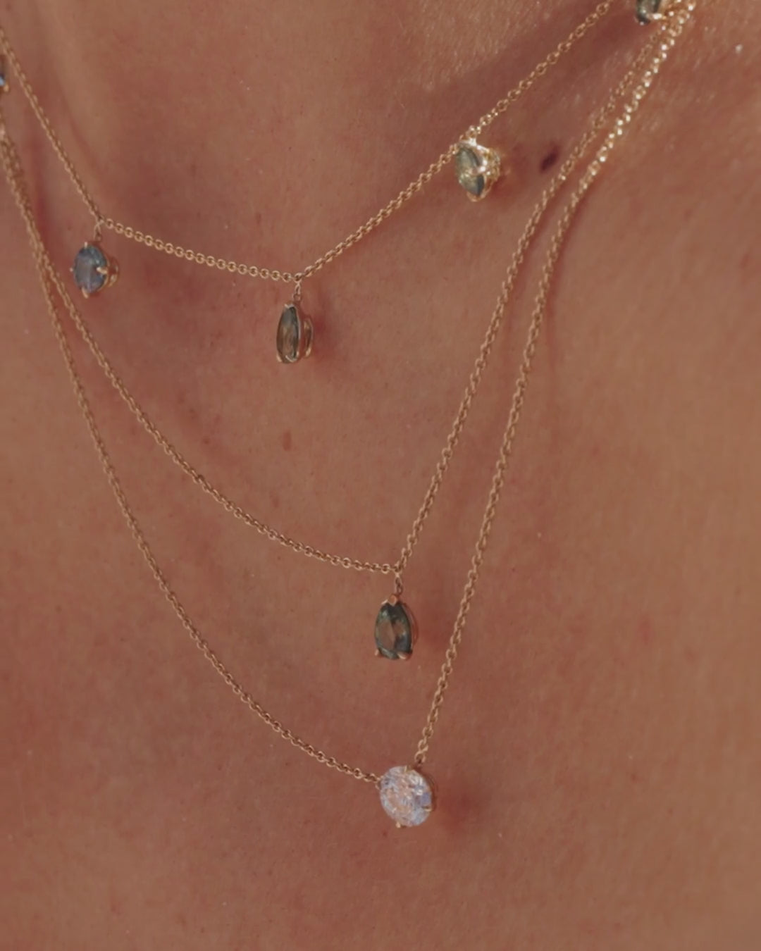Sapphire Diamond Necklaces Video